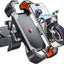 Soporte teléfono motocicleta bloqueo automático antivibraciones