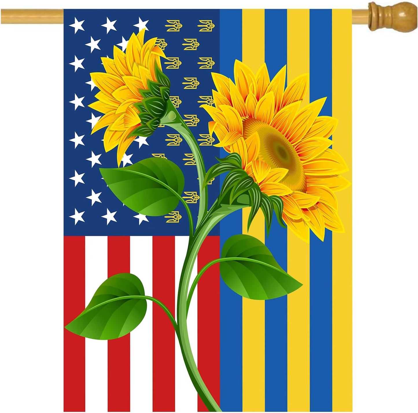 Bandera jardín Amo a Ucrania 71x101cm resistente decoloración