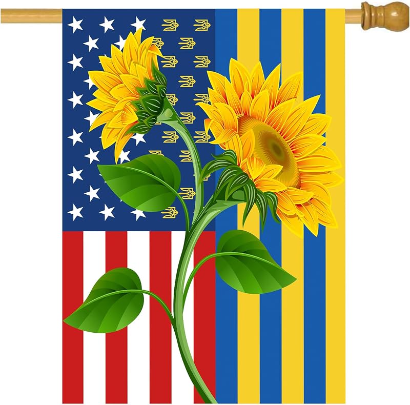 Bandera jardín Amo a Ucrania 71x101cm resistente decoloración