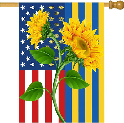 Bandera jardín Amo a Ucrania 71x101cm resistente decoloración