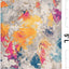 Alfombra moderna abstracta 3'3"x5' multicolor
