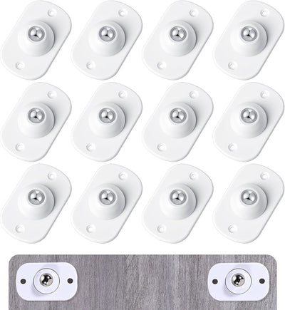 12 Ruedas Giratorias Autoadhesivas para Electrodomésticos 1.65x1.02
