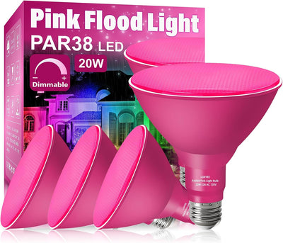 Bombillas LED PAR38 rosadas E26 20W para exteriores Halloween