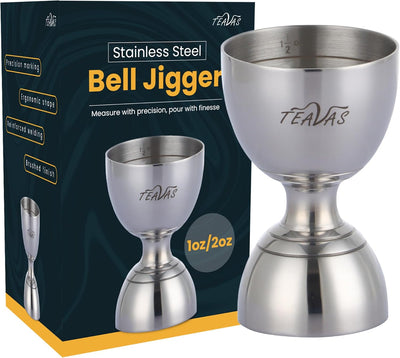 Jigger doble acero inox 2oz/1oz para barman profesional