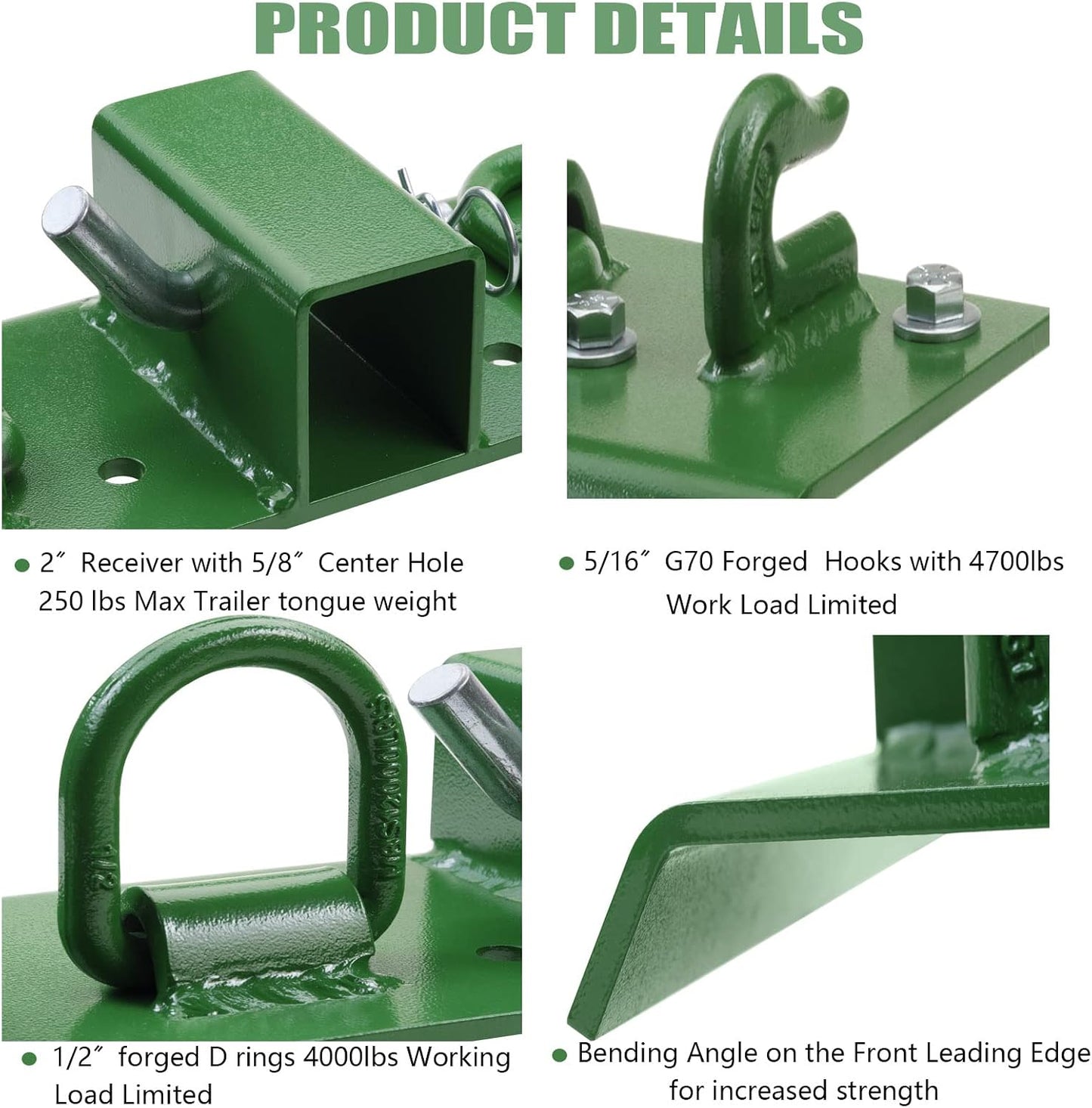 Ganchos tractor John Deere pernos enganche grado G70