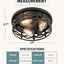 Lámpara techo negra 13pulg 3 luces moderna para pasillo cocina