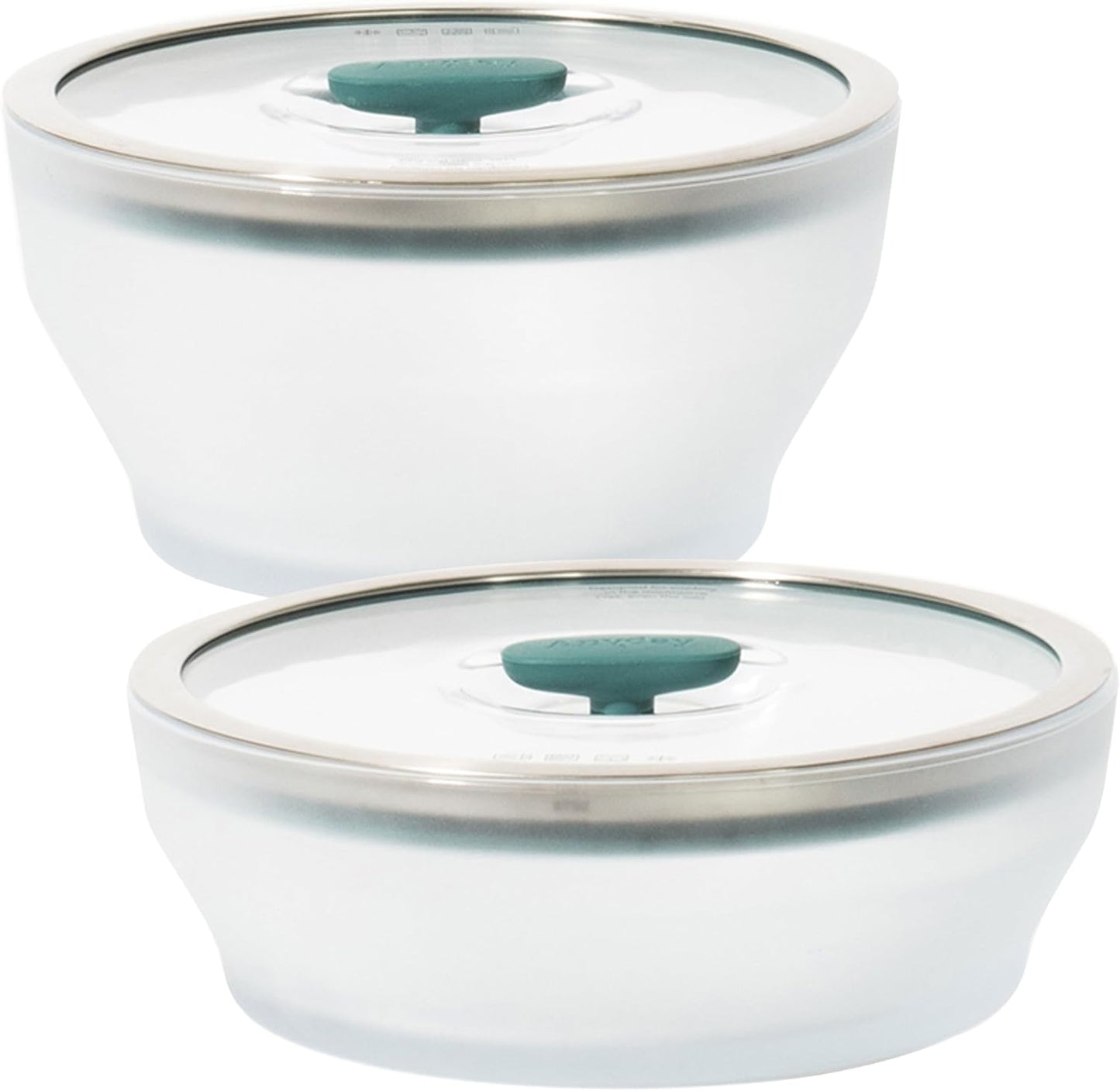 Set 4 Pzas Utensilios Microondas Vidrio Tapa Ventilada