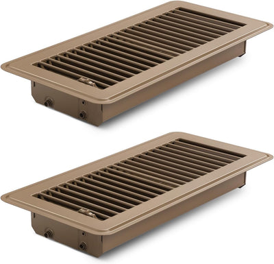 2 Pzas Rejillas Ventilación Suelo 4x10pulg Metal Resistente