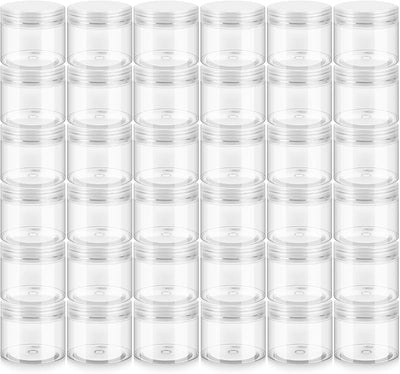 36 Pzas Tarros Plástico 6oz Sin BPA Recargables Cosméticos