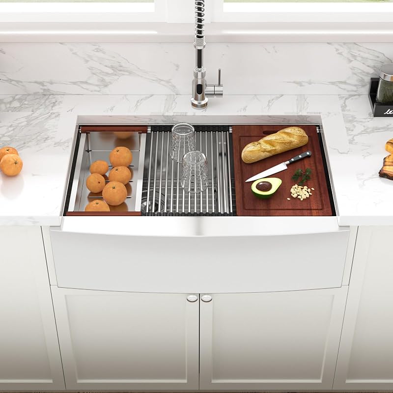Fregadero cocina granja 36x22pulg acero inox 16