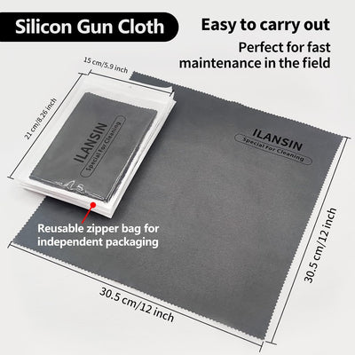 Paños silicona 12x12pulg sin pelusas para limpieza armas