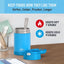Tarro alimento acero inox 16oz con cuchara plegable azul