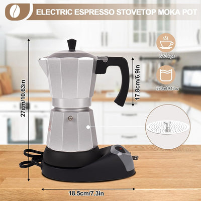 Cafetera Espresso Moka Aluminio 5-6 Tazas 270ml