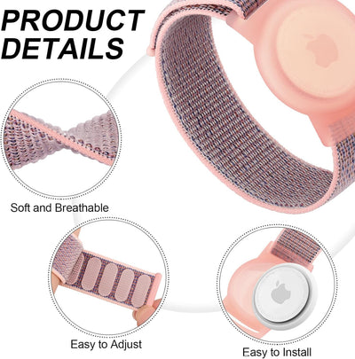 4 Pzas Pulsera Ajustable para Airtag Niños y Ancianos
