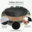 Cubierta spa bañera hidromasaje 600D impermeable negro 81