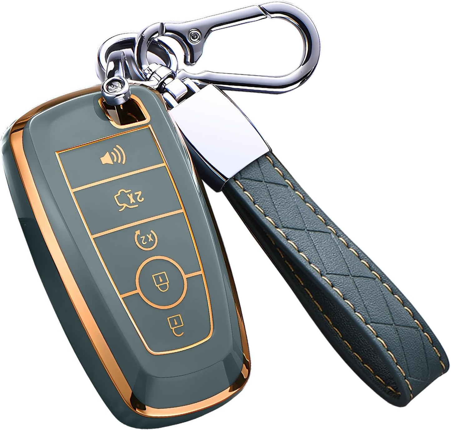 Funda llave Ford TPU suave protección completa tamaño B gris