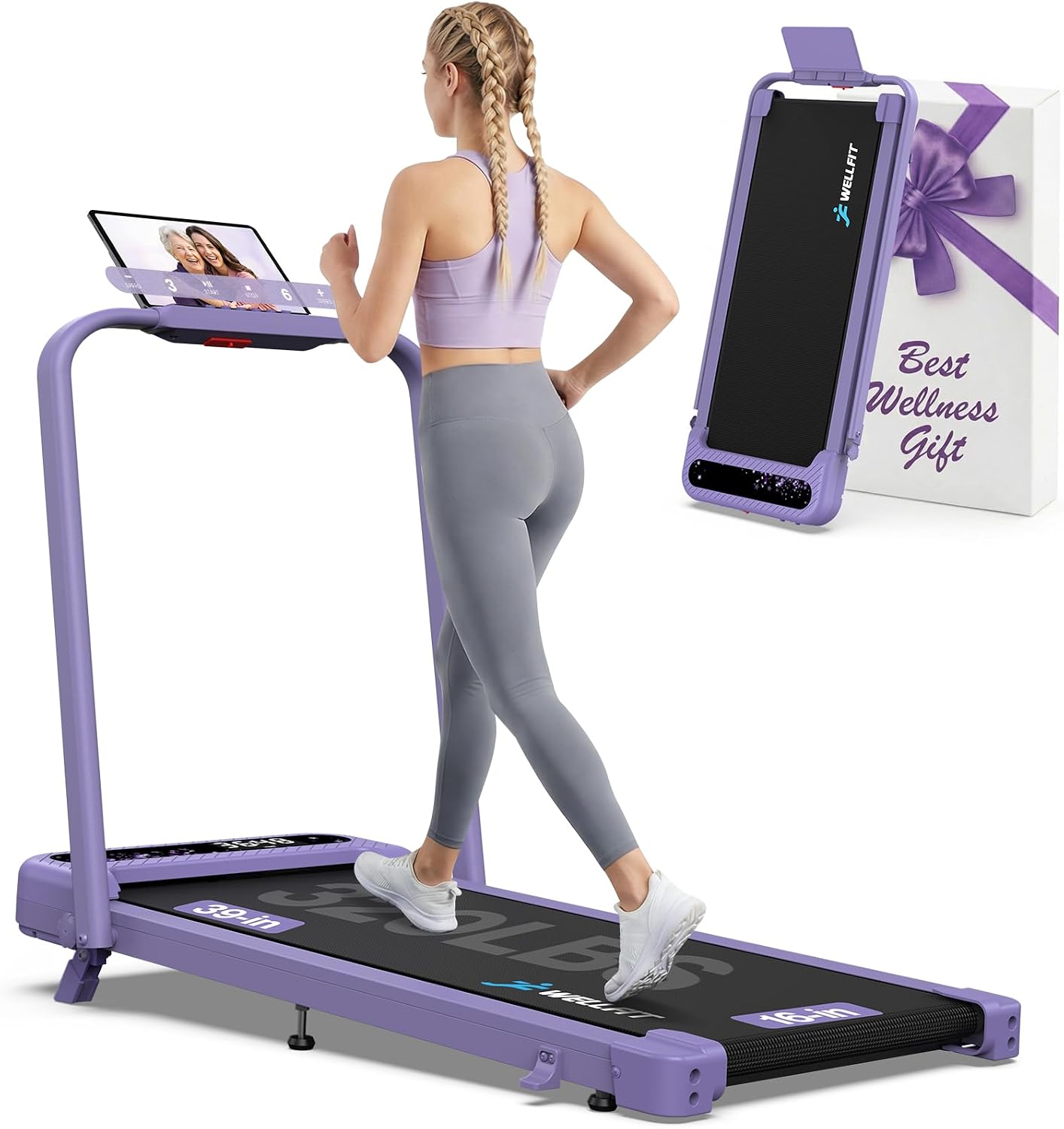 Caminadora plegable silenciosa con control de voz