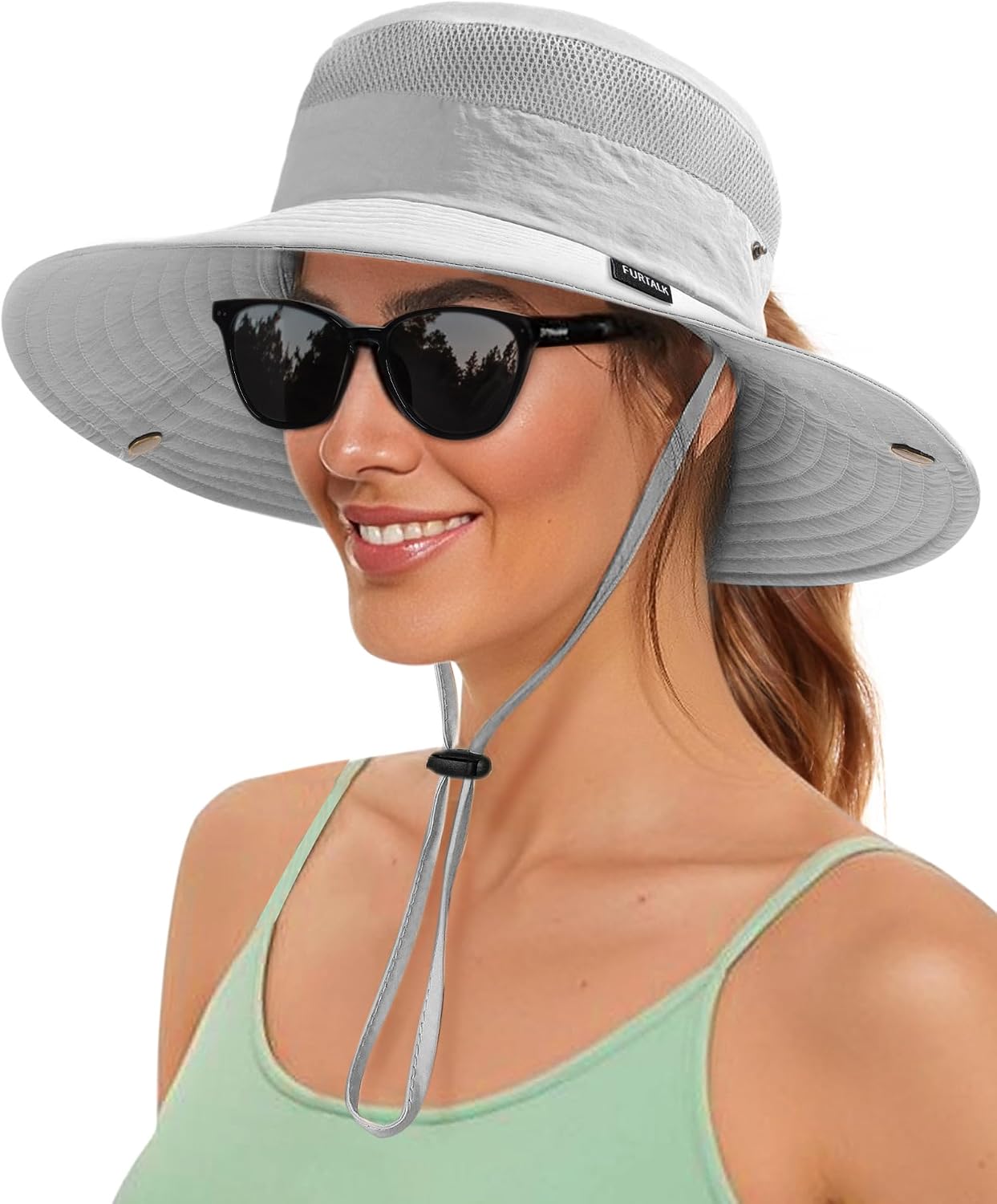 Sombrero playa mujer ala ancha UV plegable