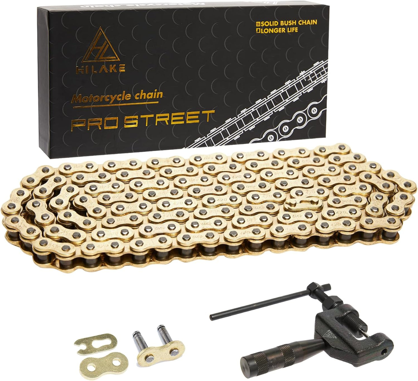 Cadena 420h 112 eslabones motocicleta