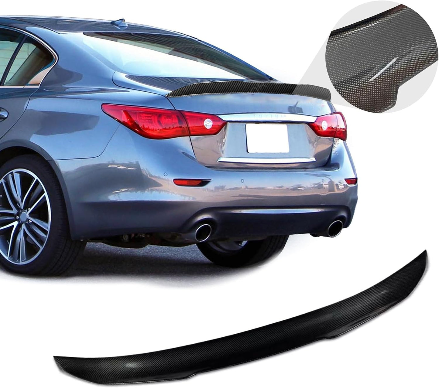 Alerones traseros Infiniti QAlerón fibra carbono rendimiento