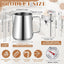 Kit 4 Accesorios Espresso Jarra Leche 12oz Acero Inox