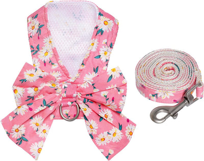 Arnés ajustable malla para perros y gatos pequeño rosa