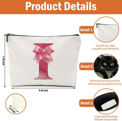 Bolsa maquillaje con inicial monograma regalo mujer