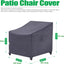 Fundas sillas patio impermeables resistentes UV gris 40