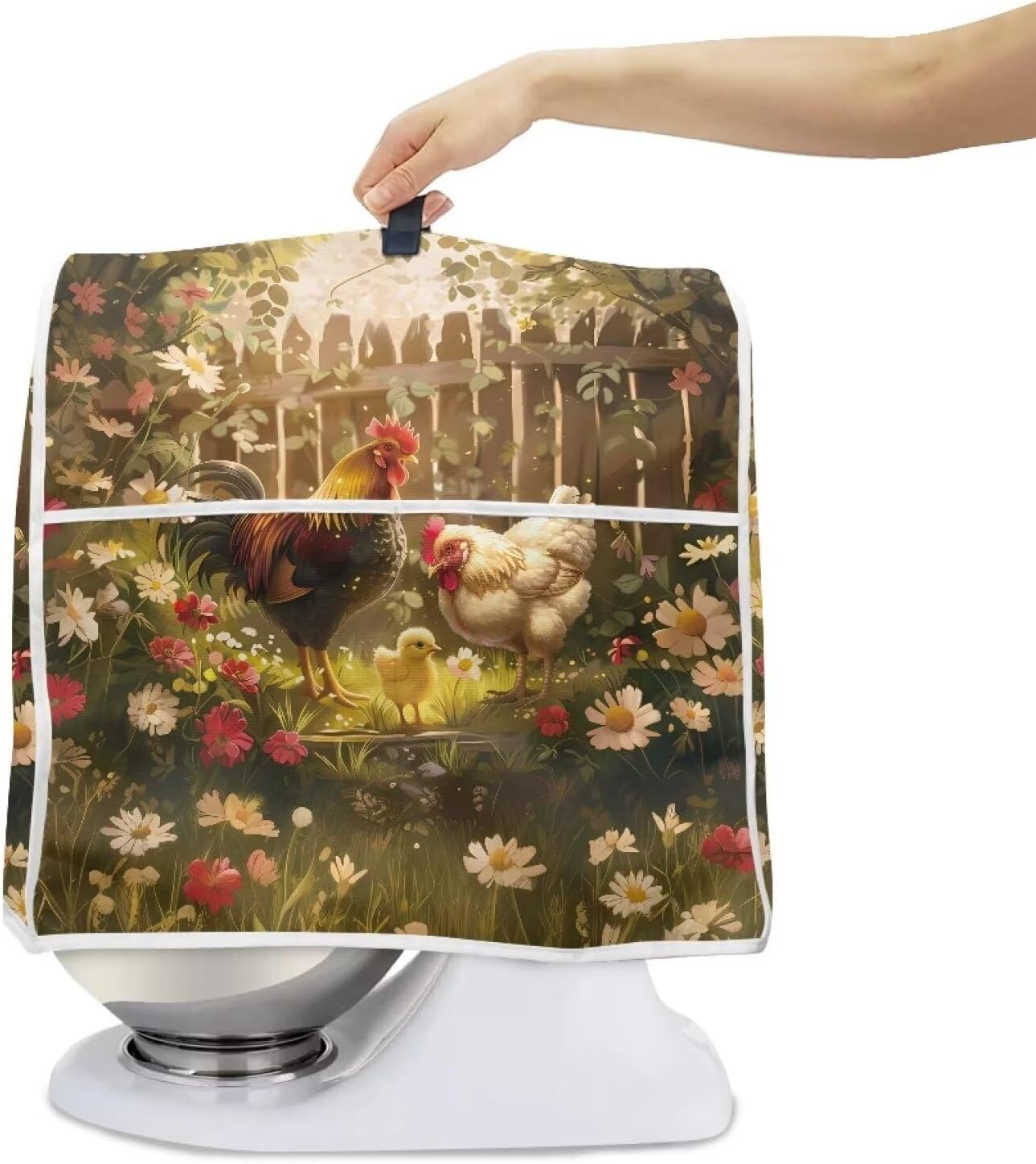 Cubierta antipolvo cocina funda lavable diseño pollo 6-8qt