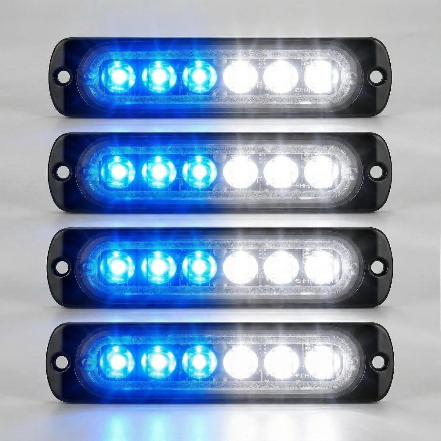 6 Luces LED Sincronizadas Estroboscópicas Barra Advertencia