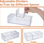 Dispensador Qtip cuadrado transparente con compartimentos