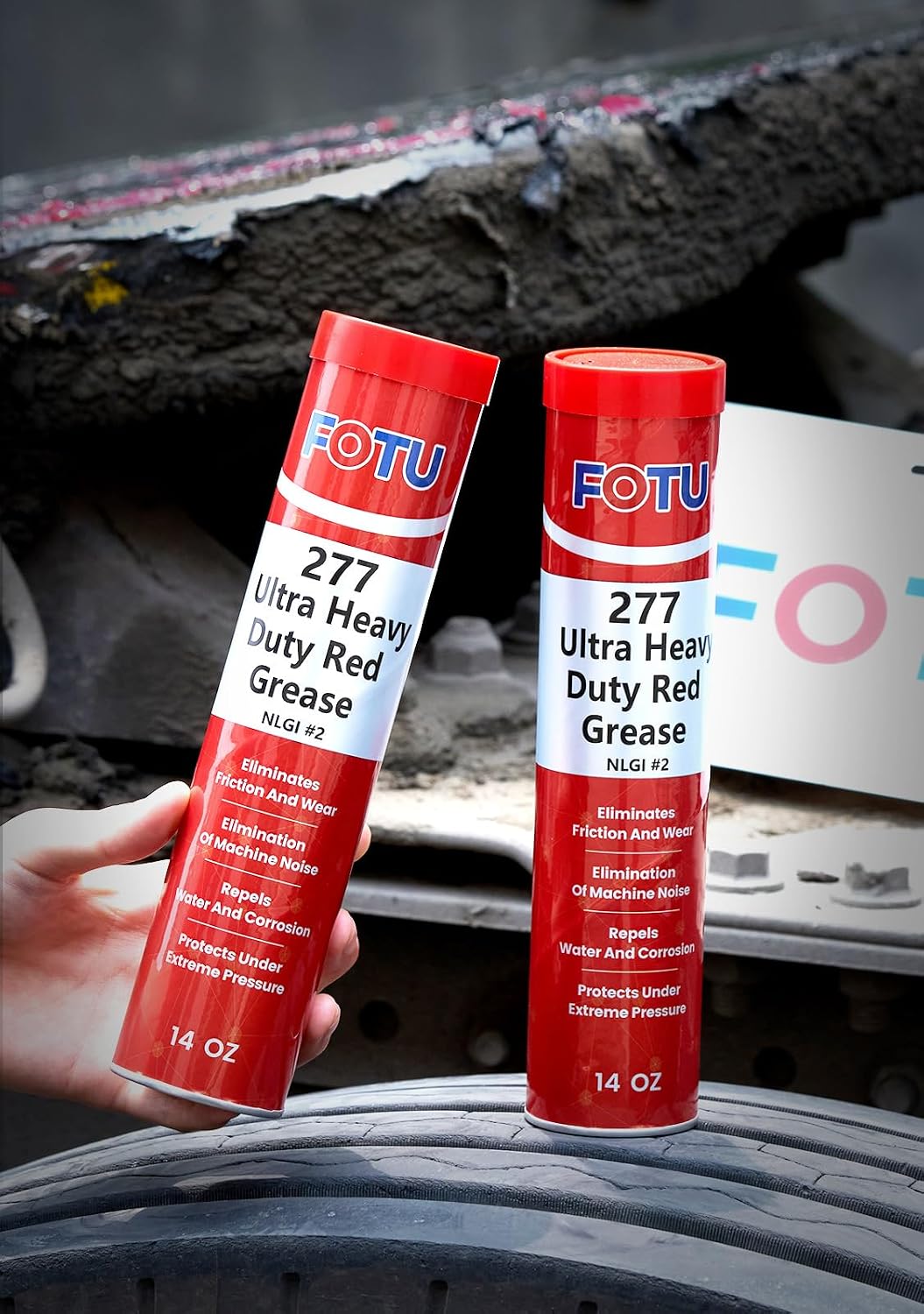 Grasa roja ultra resistente para rodamientos 2x14oz