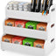 Organizador bolsitas té bambú 3 niveles pared cocina