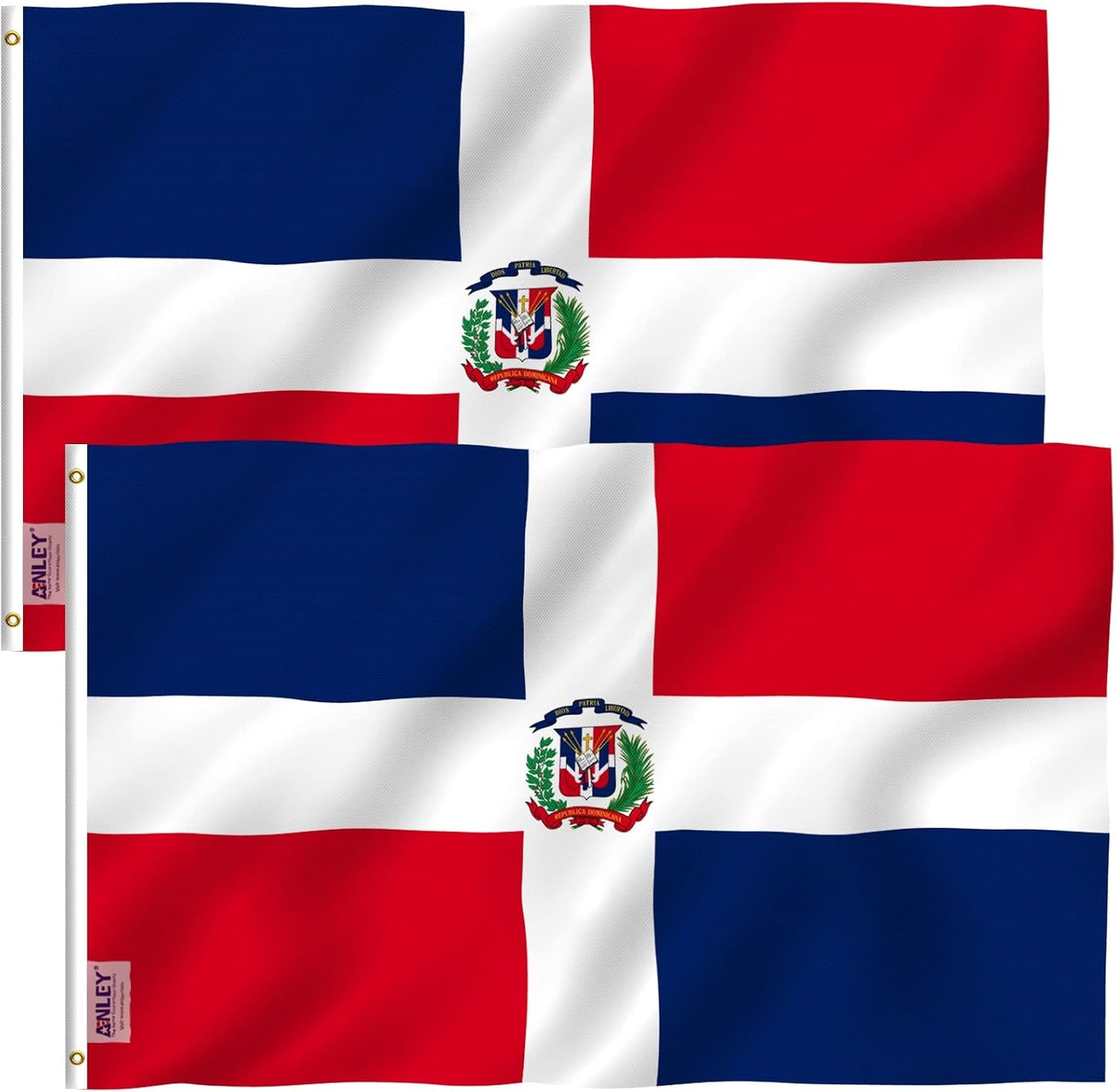 2 Banderas Fly Breeze 3x5ft Poliéster Ojales Latón