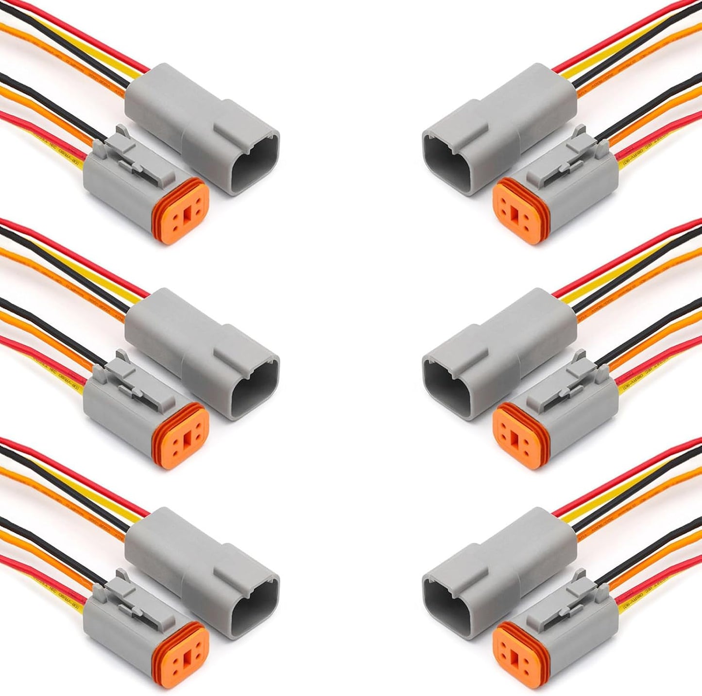 6 Conectores Deutsch DT 4 Pines Impermeables 16AWG