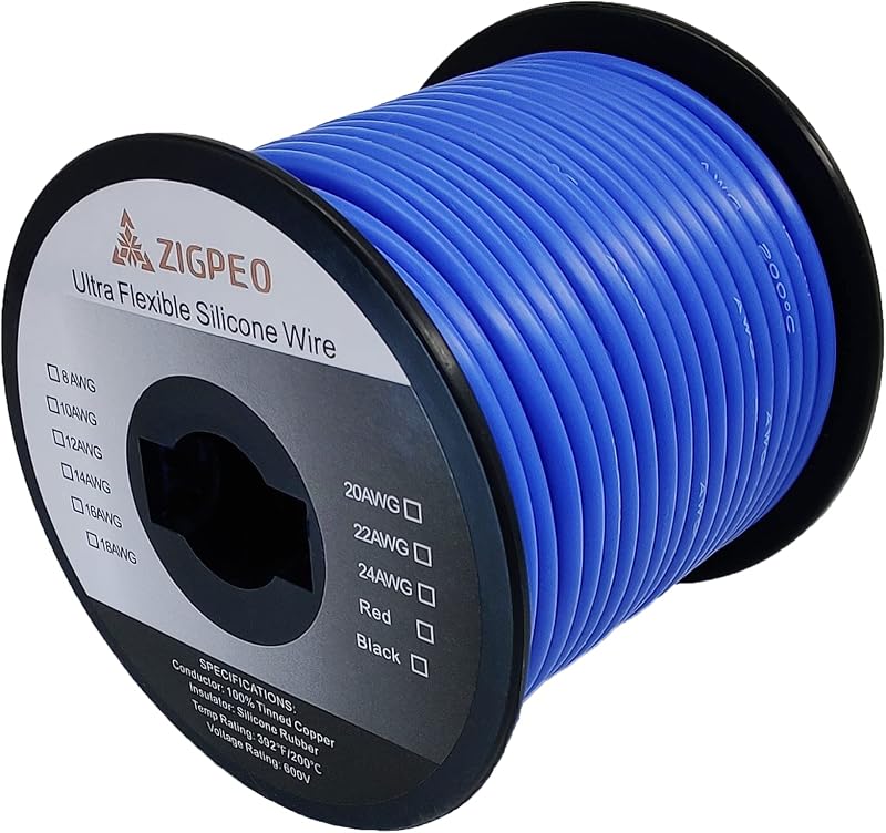 Cable cobre trenzado 12 AWG 50 ft silicona alta temp 392F