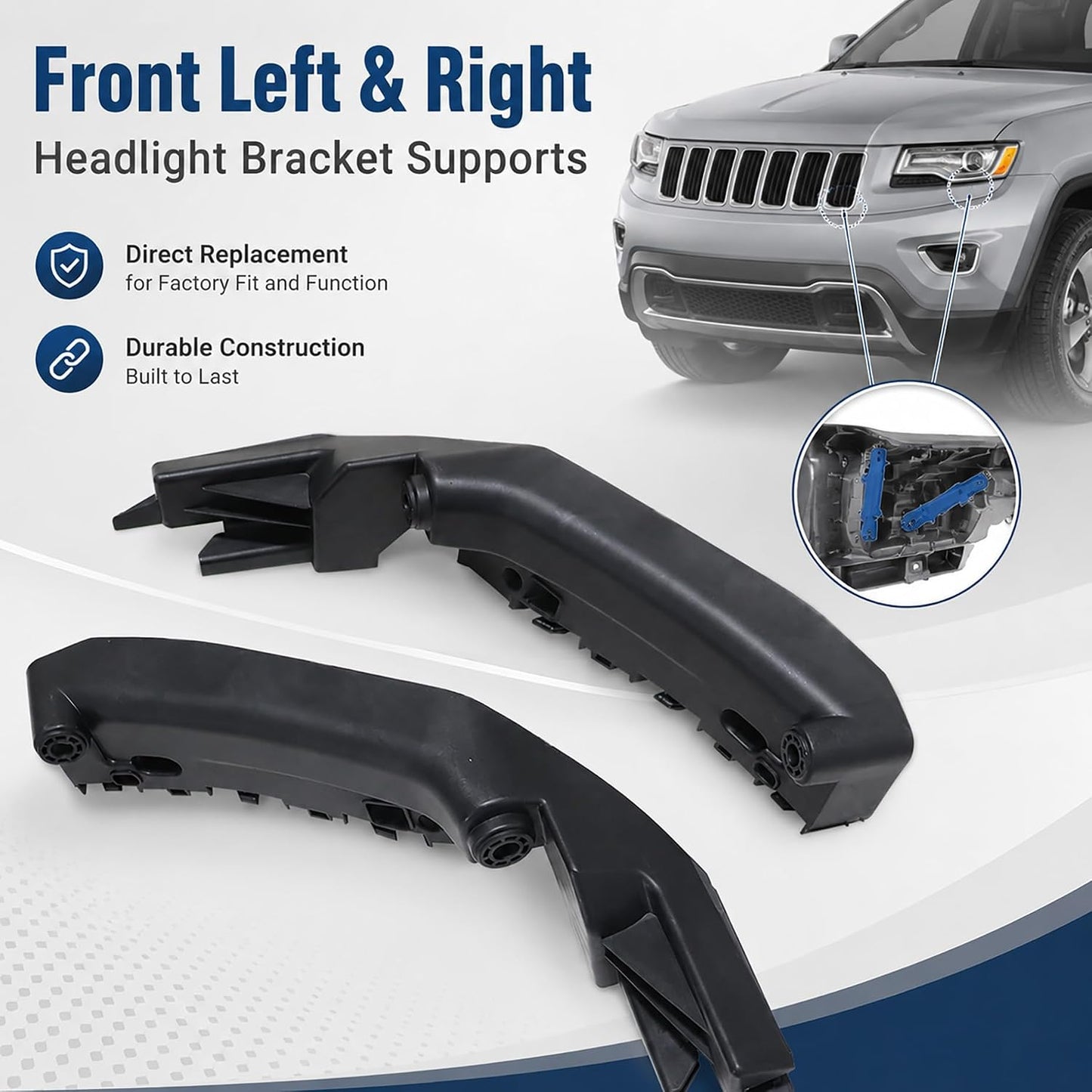 2 Soportes Faros Jeep Grand Cherokee 14-22