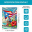 Bandera Puerto Rico 12x18" rana coqui hibisco