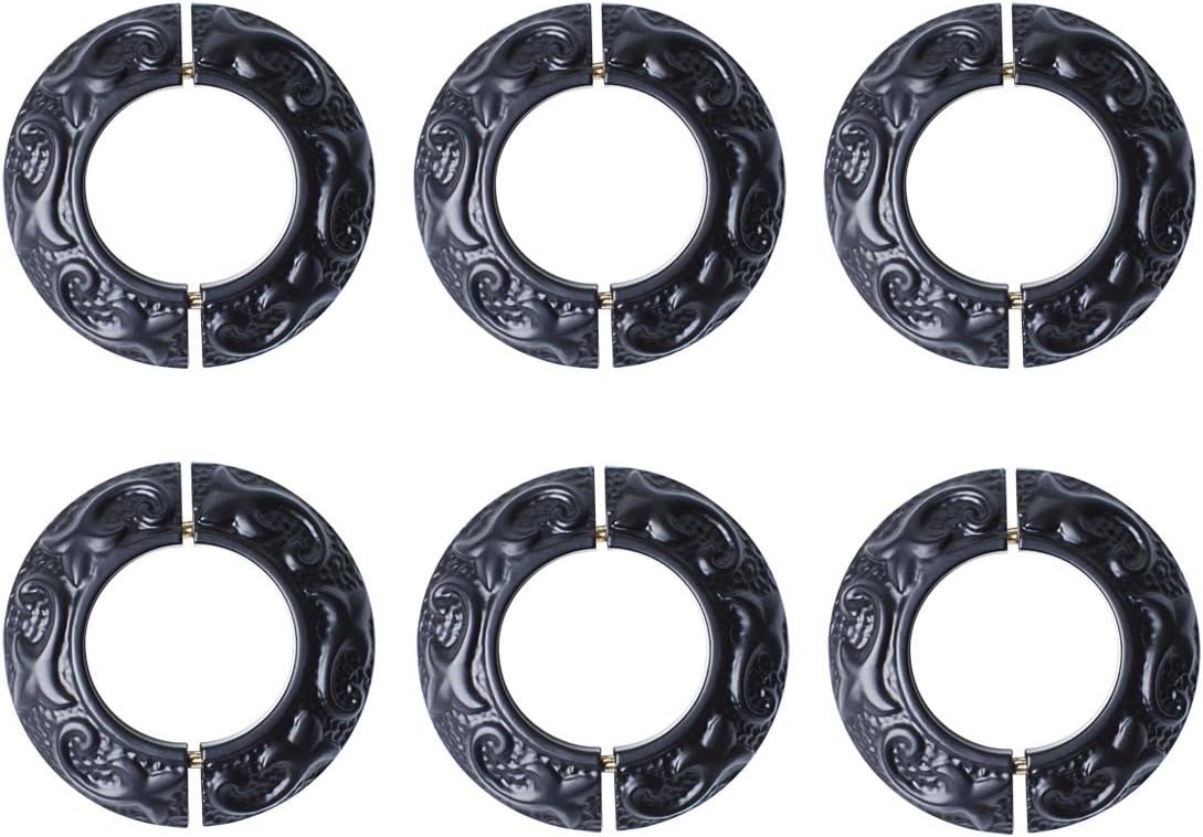 Placa escudo aluminio lacado negro 3.25pulg pack 6