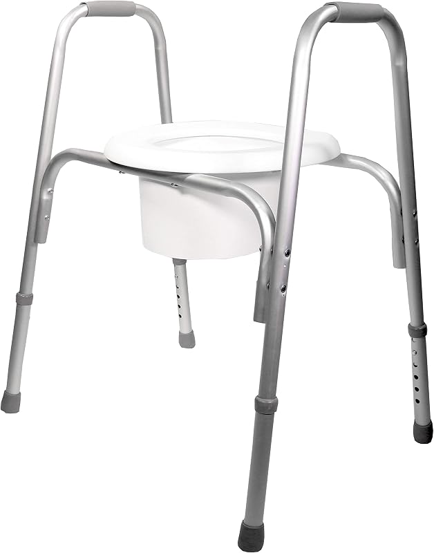 Asiento inodoro elevado ancho con marco seguridad