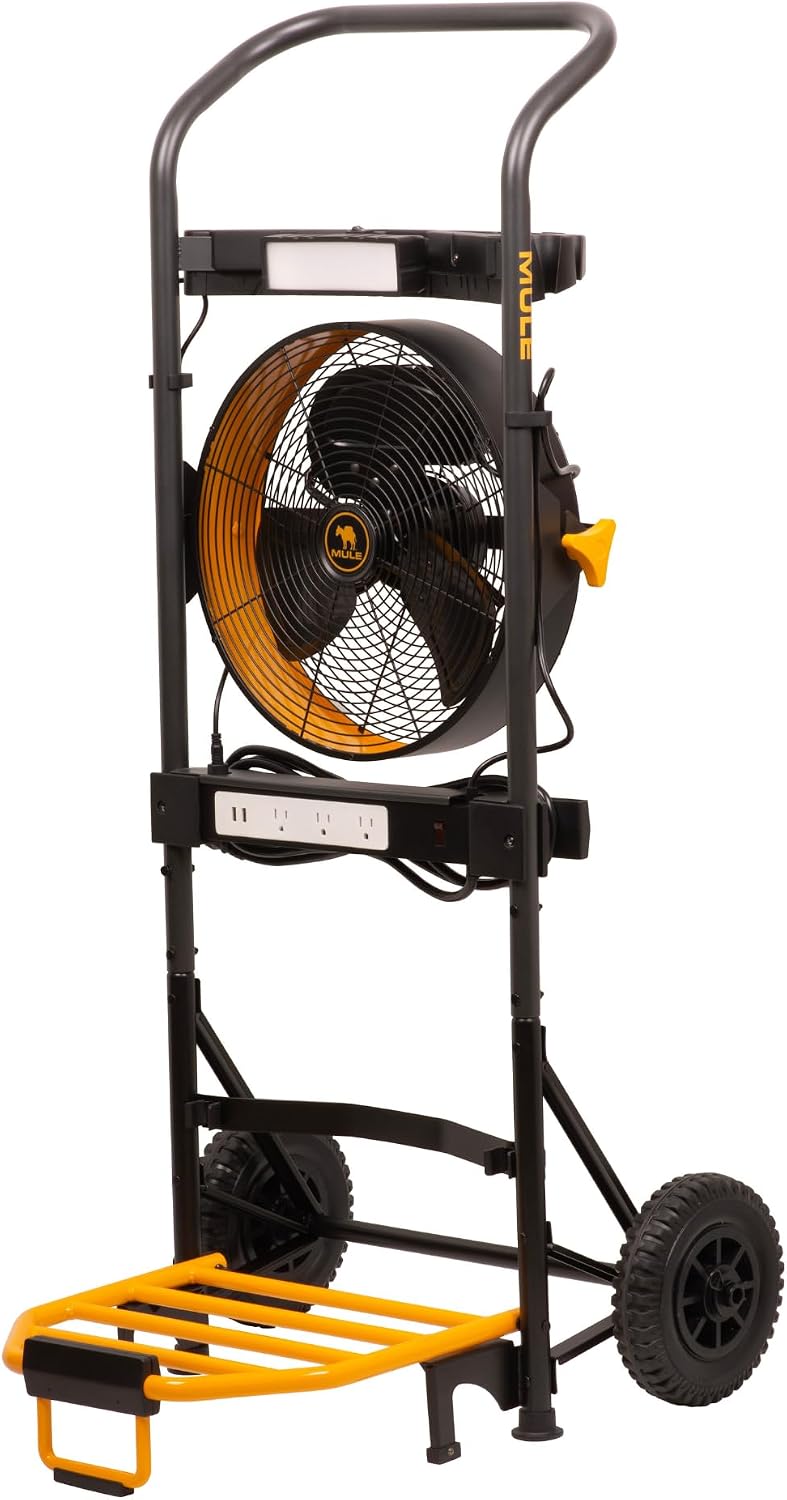 Camión de mano 5en1 300lb con ventilador 3 vel y luz LED