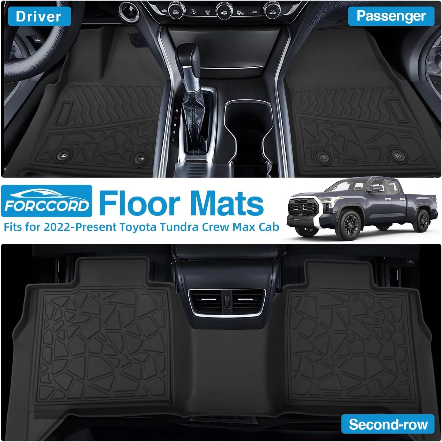 Forro piso 3D Toyota Tundra 22-25 impermeable