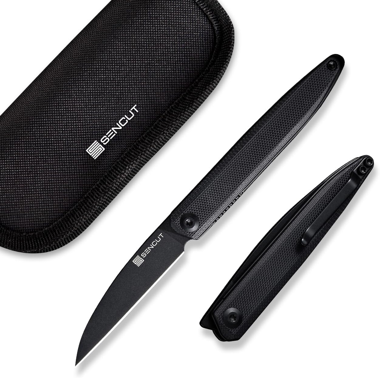Cuchillo bolsillo EDC plegable hoja D2 mango G10