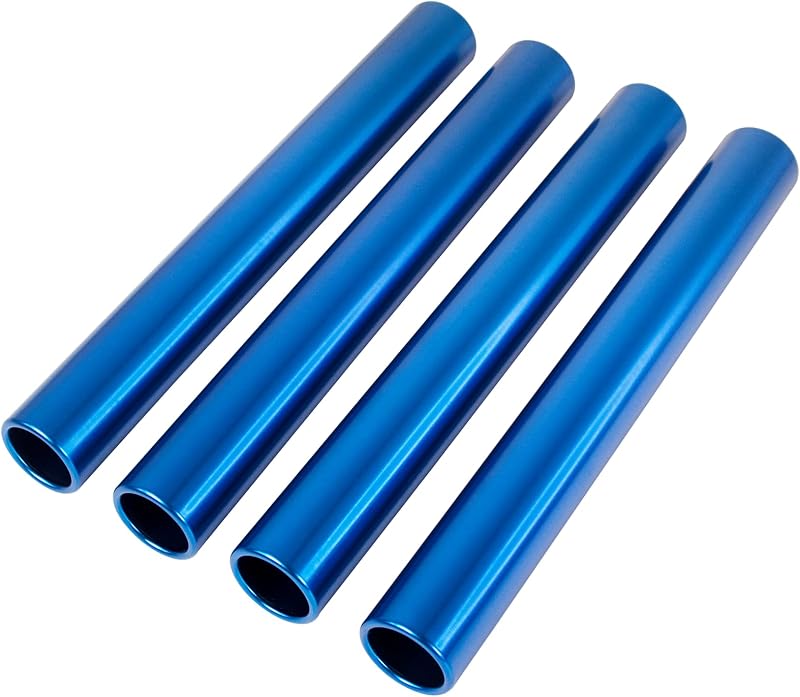 Juego bastones relé aluminio para pista campo deporte