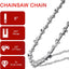 4 Cadenas Sierra Poste 8" Paso 3/8 Eslabones Chicago