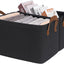 Contenedor tela negra para ropa y juguetes 16x11x9pulg set 2