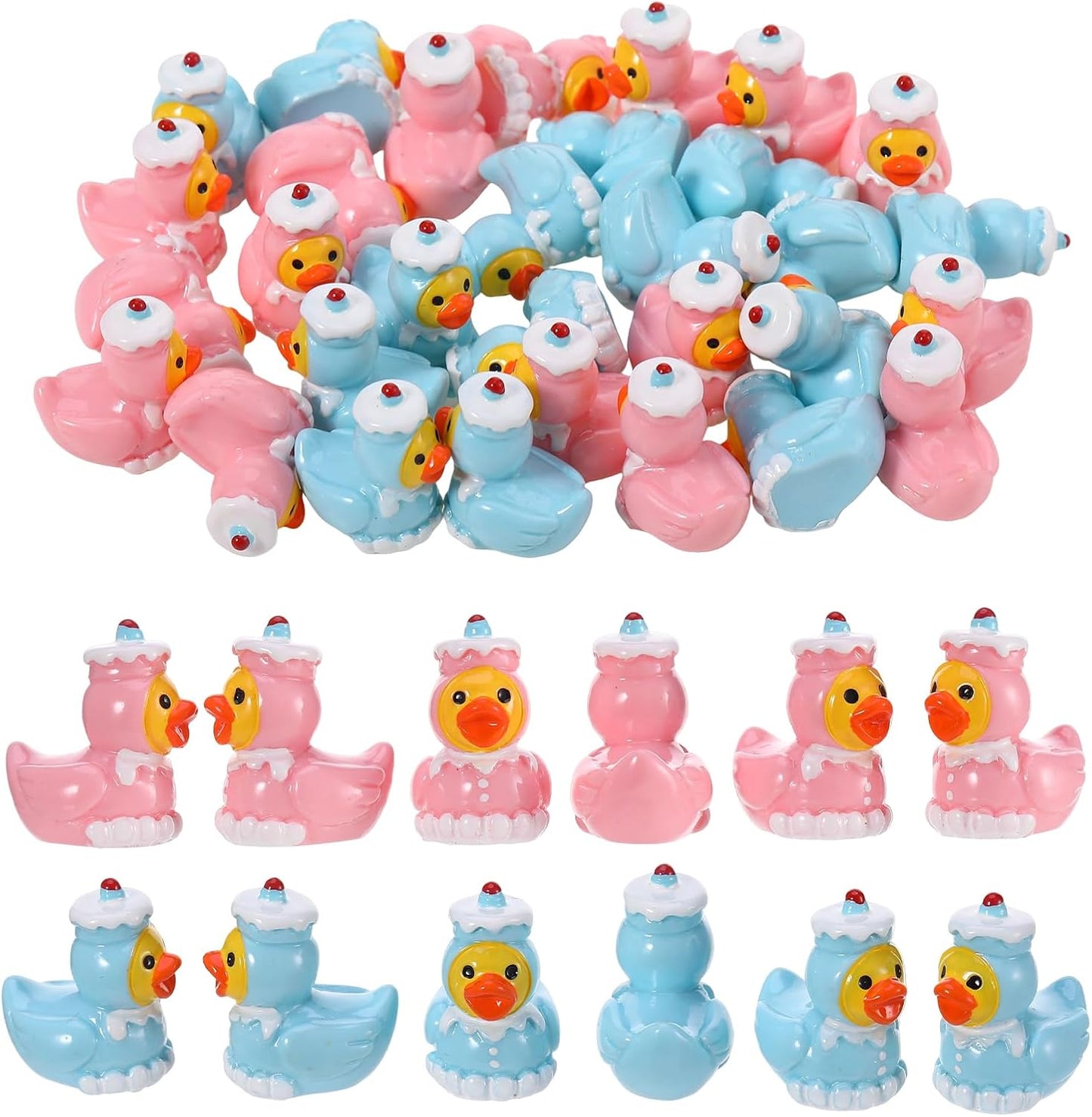 30 Pzas Patos Resina Mini para Regalos Cumpleaños
