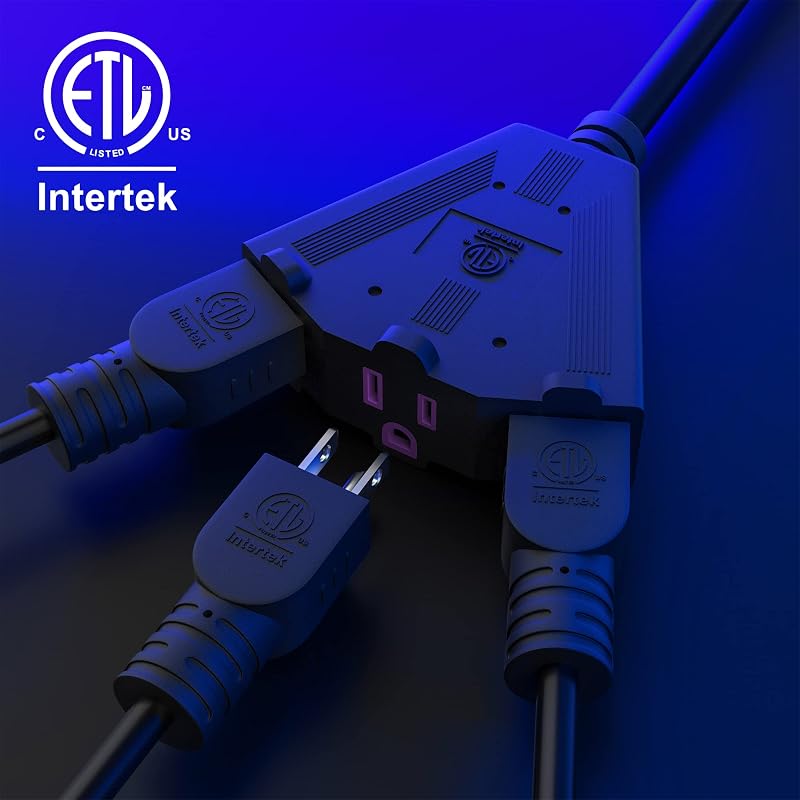 Cable extensión exterior 50ft 3 tomas 12AWG SJTW 15A ETL
