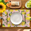 Set 4 Manteles Florales Limón Rosa 12x18pulg