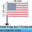 Mástiles bandera coche 20pulg plástico negro 12 Pzas